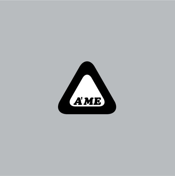 AME - Bubble font triangle decal in black