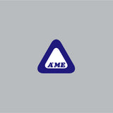 AME - Bubble font triangle decal in blue