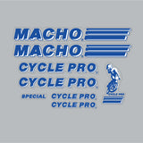Cycle Pro - MACHO - Blue White decal set