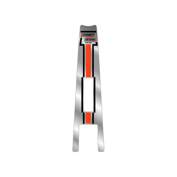 Sturmey Archer - Chopper Shifter MKII decal - on Brushed Chrome