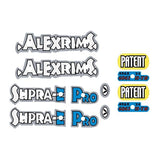 Alex Rims - Supra E PRO 406X 24 White & Blue rim decals - Old school bmx - Bmx Products AU