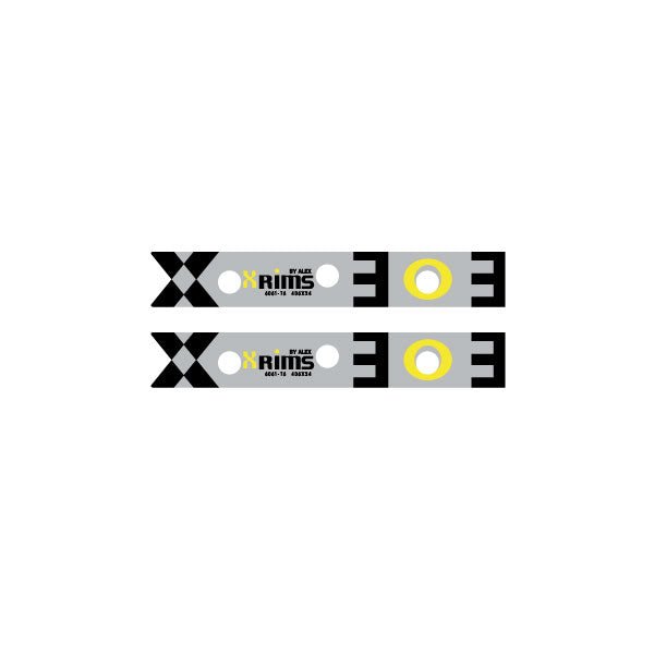 Alex Rims - X RIMS 6061 - T6 406X24 YELLOW rim decals - Bmx Products AU