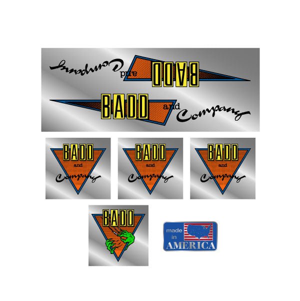 Badd & Company - BMX decal set - Printed on chrome - Old school bmx - Bmx Products AU