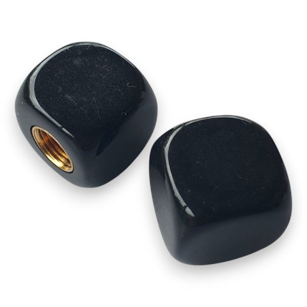 Blank - Custom Printed Dice Tire Valve Caps (Pair) - Black - old school bmx - Bmx Products AU