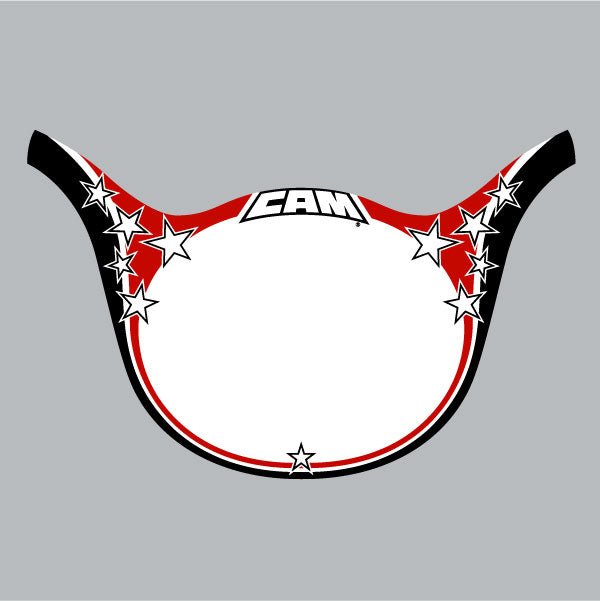 Cam Plate Number plate - Red Black decal only - Bmx Products AU