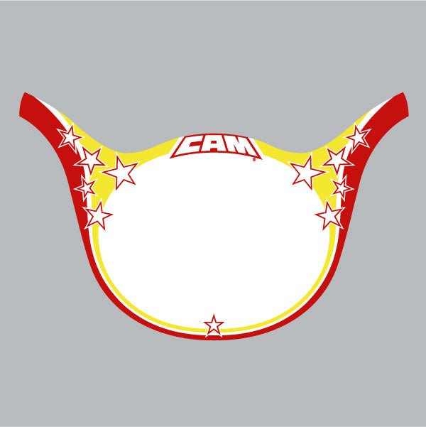 Cam Plate Number plate - Red Yellow decal only - Bmx Products AU