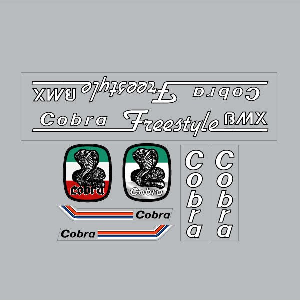 Cobra - Freestyle decal set - Old school bmx - Bmx Products AU