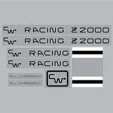 CW - Z2000 Black and White Decal set - old school bmx - Bmx Products AU