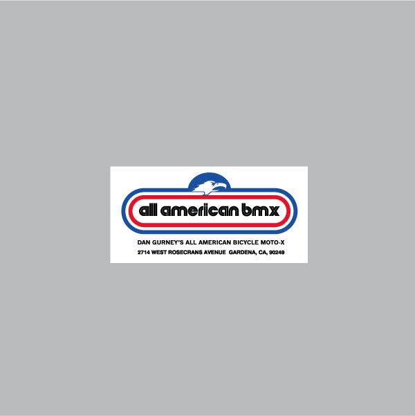 Dan Gurney - All American BMX seat tube decal - old school bmx - Bmx Products AU