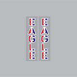 Dan Gurney - EAGLE - White outline - fork decals - old school bmx - Bmx Products AU