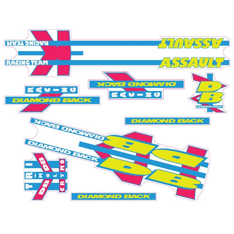 Diamond Back - 1992 Assult for Black frame decal set - Old school bmx - Bmx Products AU