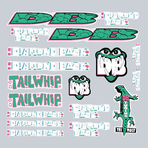 Diamond Back - 1992 Tailwhip for Black frame decal set - Bmx Products AU