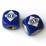 Diamond Back - DB logo - one color Dice Tire Valve Caps (Pair) - DARK BLUE - old school bmx - Bmx Products AU