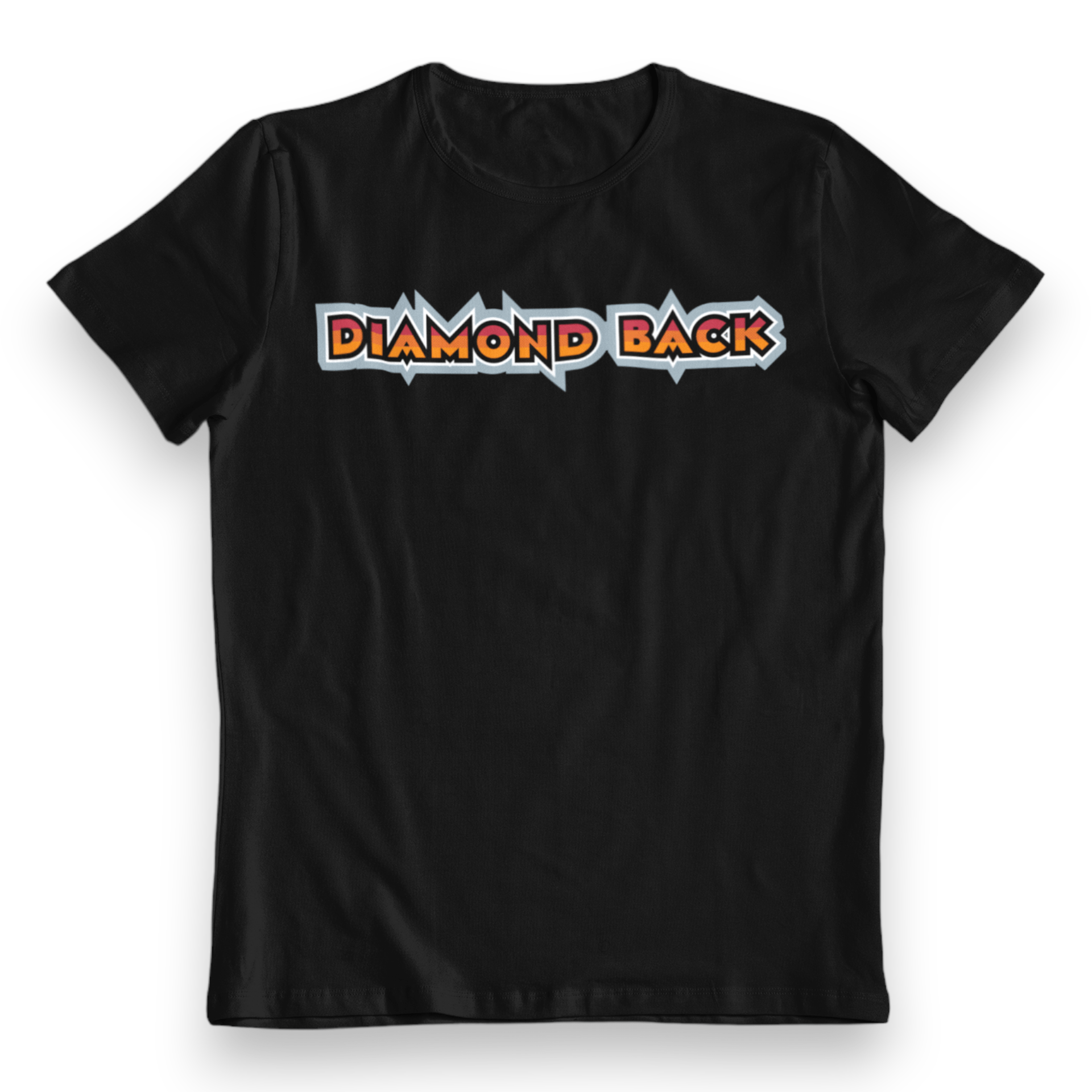 Diamond Back - Orange Fade logo on black shirt - Old school bmx Mens T-Shirt - Bmx Products AU