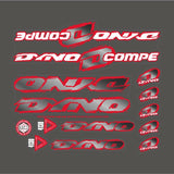 DYNO - 1993 COMPE decal set for Purple frame - old school bmx - Bmx Products AU