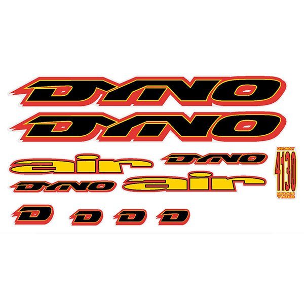 DYNO - 1995 AIR decal set for Black frame - old school bmx - Bmx Products AU