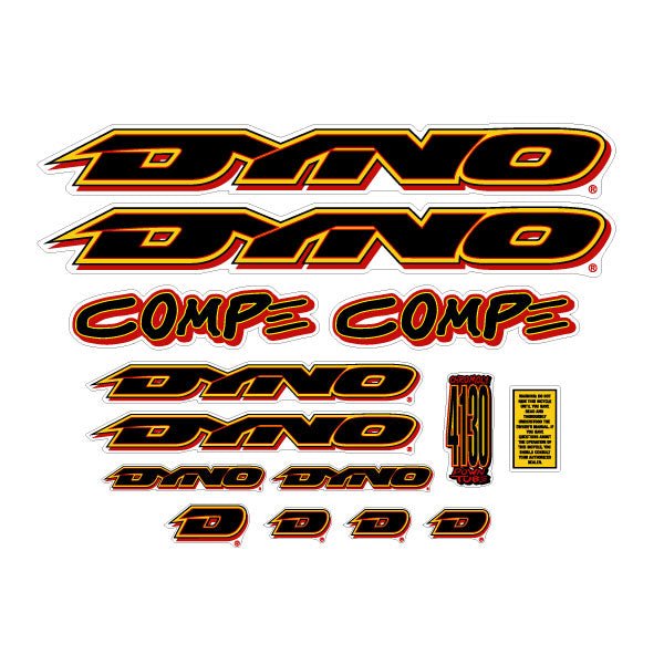 DYNO - 1996 COMPE decal set for black frame - Bmx Products AU