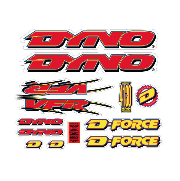 DYNO - 1996 NITRO decal set on clear - old school bmx - Bmx Products AU