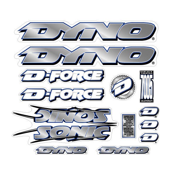 DYNO - 1996 SONIC decal set for green frame - old school bmx - Bmx Products AU