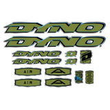 DYNO - 1998 AIR green decal set - old school bmx - Bmx Products AU