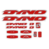DYNO - 1998 AIR Red on clear decal set - old school bmx - Bmx Products AU
