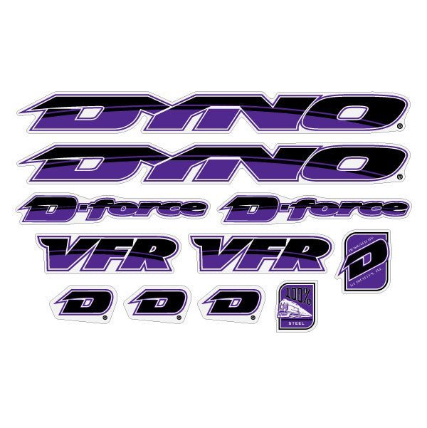 DYNO - 1998 VFR Purple decal set - old school bmx - Bmx Products AU