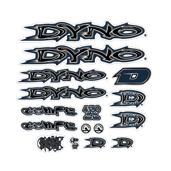 DYNO - 1999 COMPE decal set for brown frame - old school bmx - Bmx Products AU