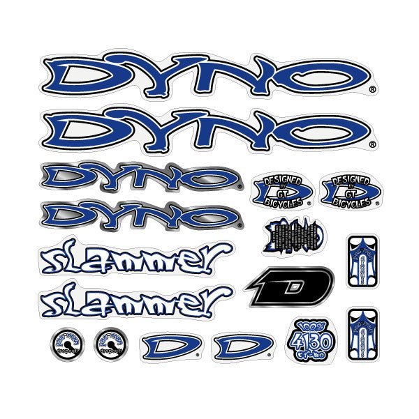 DYNO - 2000 Slammer for yellow frame decal set - old school bmx - Bmx Products AU