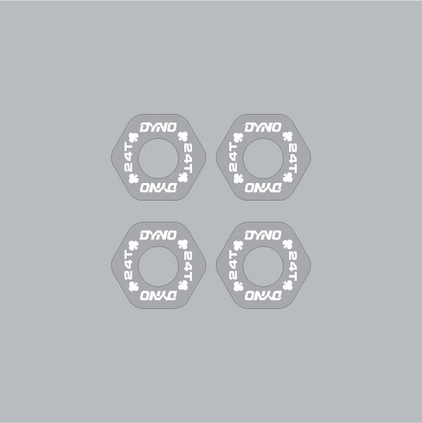 DYNO - Peg end decals on clear WHITE - old school bmx - Bmx Products AU