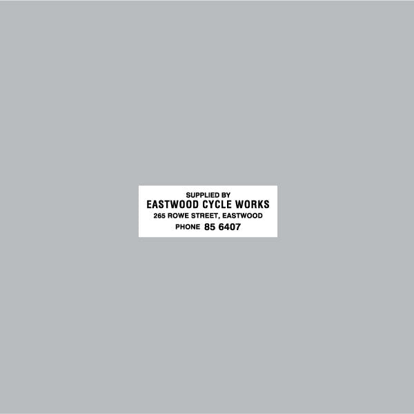 Eastwood - "Supplied by" decal - Bmx Products AU