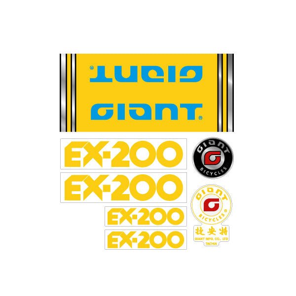 Giant - EX - 200 decal set - old school bmx - Bmx Products AU