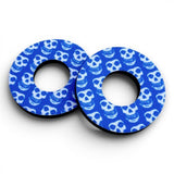 Grip Donuts - (Pair) - BLUE - SKULLS - Bmx Products AU