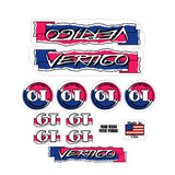 GT - 1987 Vertigo - on Clear decal set - Old school bmx - Bmx Products AU