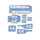 GT - 1988 JR Performer decal set for Pink frame - on Chrome - Old school bmx - Bmx Products AU