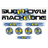 GT - 1989 Mach One - Black on Clear - decal set - Old school bmx - Bmx Products AU