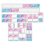 GT - 1989 Performer - White on Clear decal set - Old school bmx - Bmx Products AU