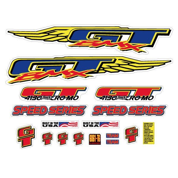 GT - 1996 Speed Series TEAM - decal set - Old school bmx - Bmx Products AU