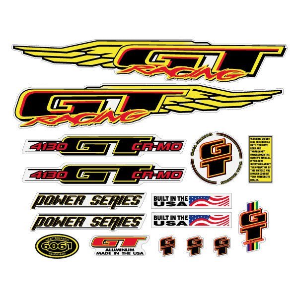 GT - 1998 Power Series - decal set - Old school bmx - Bmx Products AU