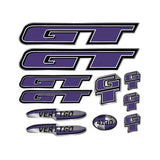 GT - 1998 Vertigo - Dark Purple for Chrome frame - decal set - Bmx Products AU