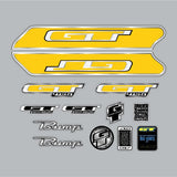 GT - 2001 Bump decal set - for black frame - Bmx Products AU