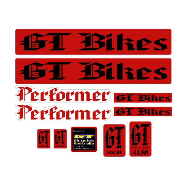 GT - 2003 Performer - for Black frame - decal set - Bmx Products AU