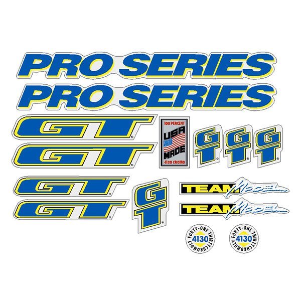GT - 92 Pro Series - for Chrome frame - decal set - Old school bmx - Bmx Products AU