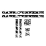GT - Gary Turner - Gen 1 - Black on Chrome - decal set - Old school bmx - Bmx Products AU