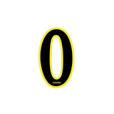 Haro - Early plate number 0 decal - Black Yellow - Old school bmx - Bmx Products AU