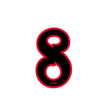 Haro - Early plate number 8 decal - Black Red - Old school bmx - Bmx Products AU