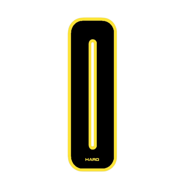 Haro - Stadium plate number 0 decal - Black Yellow - Old school bmx - Bmx Products AU