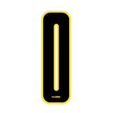 Haro - Stadium plate number 0 decal - Black Yellow - Old school bmx - Bmx Products AU