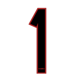 Haro - Stadium plate number 1 decal - Black Red - Old school bmx - Bmx Products AU