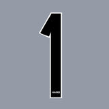 Haro - Stadium plate number 1 decal - Black White - Old school bmx - Bmx Products AU