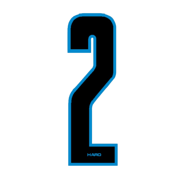 Haro - Stadium plate number 2 decal - Black Blue - Old school bmx - Bmx Products AU